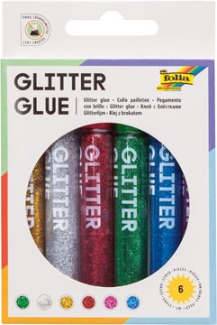 [570] GLITTERLIJM FOLIA 6X9,5ML ASS.