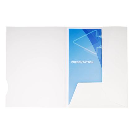 [E635017E] Presentatiemap A4 250Gr Glanzend Wit 2Klep - 20 Stks