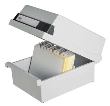 [96611] HAN KAARTENBAK A6 GRIJS HORIZONTAAL