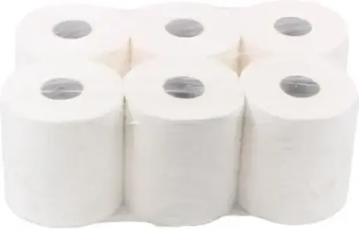[B1143] Autocutrol wit met dubbele koker 140m x 23,3cm, 2-laags wit GELIJMD Cellulose