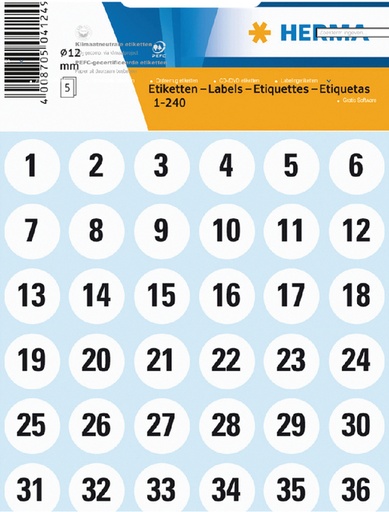 [HER4124] Etiket Herma 4124 12Mm - 240St