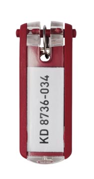 [195703] KEY CLIP ROOD 6 STUKS