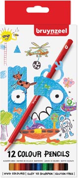 [6112002] KLEURPOTLOOD BRUYNZEEL KIDS 12ST ASS