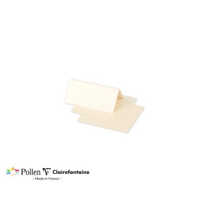 [E75086C] Pollen pak 25 gevouwen tafelnaambordjes 210g 85x80 - Parelmoerivoor