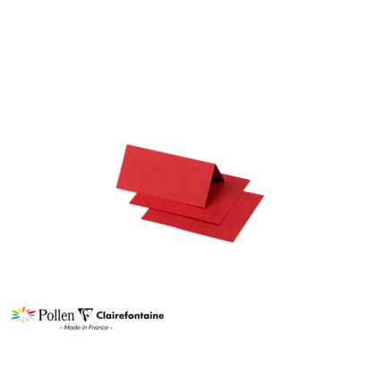 [75025] Pollen pak 25 gevouwen tafelnaambordjes 210g 85x80 - Rouge cerise