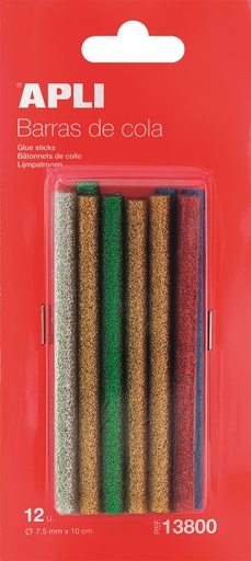 [13800] lijmpatronen apli glitter 12st