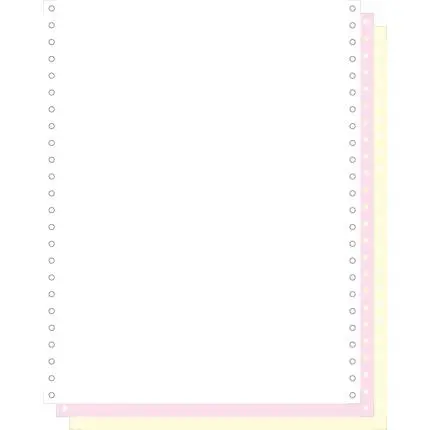 [E*62523] afscheurbaar lisitngpapier, 12x240mm, 3-voudig, wit, w/r/g, 1000 vellen.