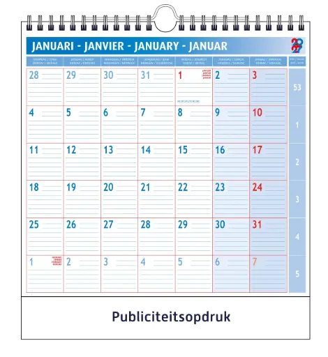 [WIROCAL] Maandkalender 2027