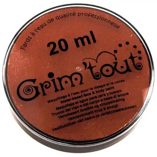 [GT41206] GRIM'TOUT koper metaalkleur doosje 20 ml (make up) 