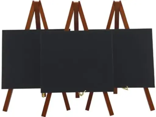 [MNI-M-KR] Tafelkrijtbord Mini ezel mahonie 24x15 cm 3 stuks