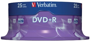 [VER43500] 25X VERBATIN DVD+R 4.7GB 4X SPINDEL