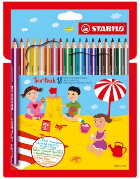 [203-18] Stabilo Kleurpotlood Trio Max - 18 Stuks
