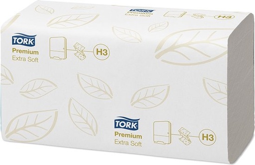 [TORK100278] Tork Papieren Handdoeken Advanced, 2-Laags, 250 Vellen, Systeem H3, Wit, Pak Van 15 Stuks