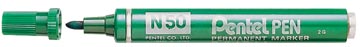 [N50V] PERMANENTE MARKER GROEN RONDE PUNT PENTEL