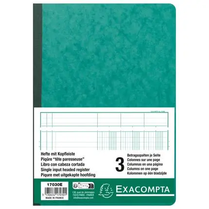 [E17030] Register Met Uitgesneden Hoofd - 29,7X21Cm - 3 Kolommen Op 1 Pagina - 34 Lijnen - 80 Blad - Geassorteerde Kleuren