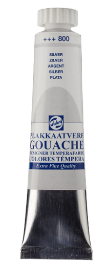 [08048002] Talens Gouache Extra Fine Quality Tube 20 Ml Zilver 800