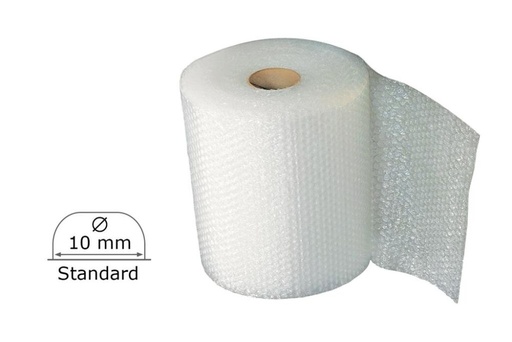 [PB104/100P] Luchtkussenfolie 500Mm X 100M, 2 Lagen, Ldpe Coex, Transparant, 10.0 Mm, S-2 First, Zak Met 1 Rol - Geperforeerd