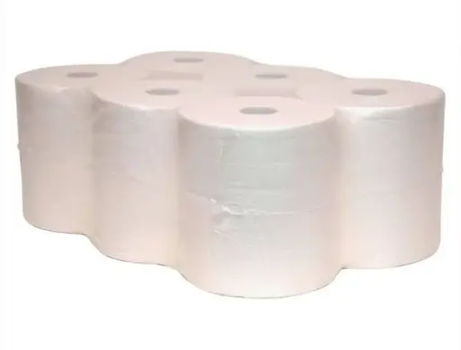 [B1145] Handdoekrol cellulose wit 2 laags 6x
