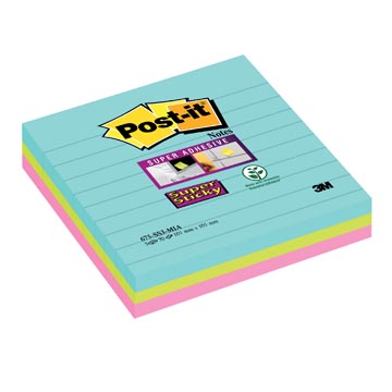 [675SSMI] Post-It Super Sticky 3Xnotes Rainb Miami