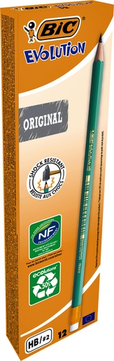 [655-2] Potlood Hb Met Gom Evolution Bic