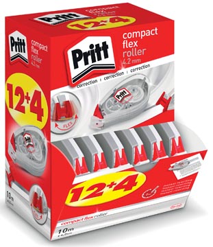 [2111960] Pritt Correctieroller Refill Flex 4,2 Mm X 12 M, Doos 12 + 4 Gratis (niet hervulbaar)