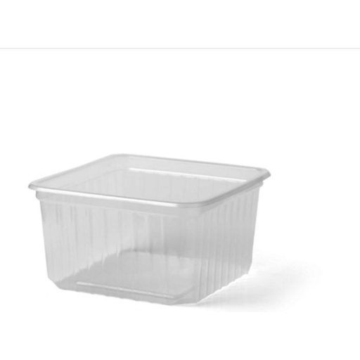 [114-500] 50 BAKJE PP VIERKANT TRANSPARANT 500CC 114X114X61MM