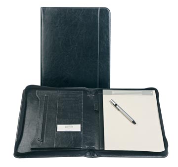 [85430601] Schrijfmap Luxe A4+Bloknote Palermo Zwart
