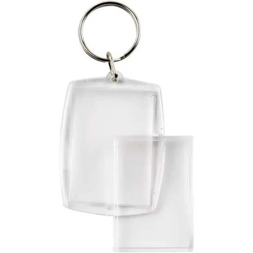 [51268] Transparante Sleutelhanger, 40X50Mm, 25Stks.
