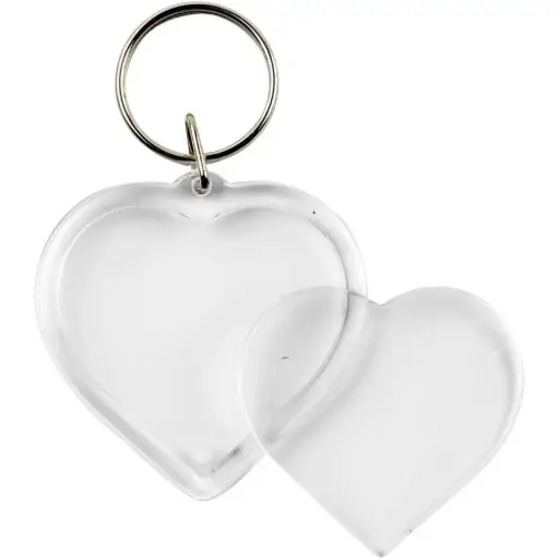 [739625] Transparante Sleutelhanger, 50X50Mm, 25Stks.