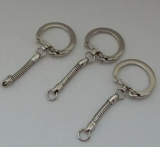 [U104303] sleutelhanger zilver 25st