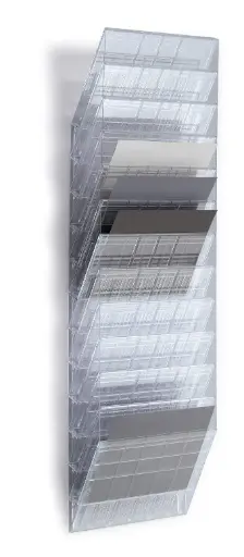 [1709781400] Folderhouder Flexiboxx 12 A4 Liggend Formaat, Transparant