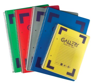 [01612] Spiraalschrift Gallery A5 160Blz Geruit