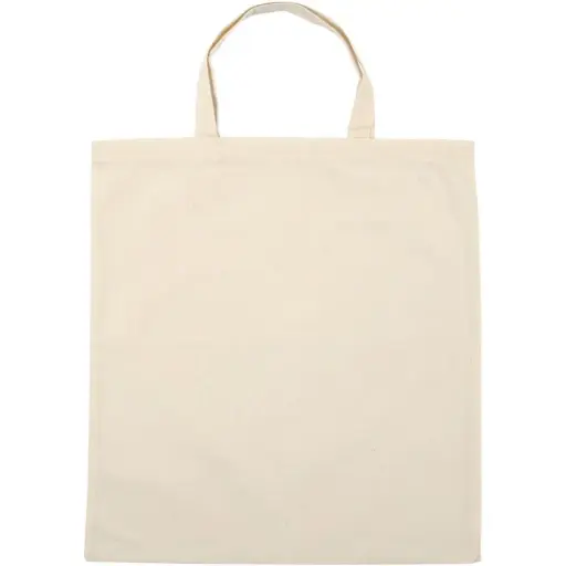 [49905] Draagtas Met Korte Oren 38X42, 145Gr, Licht Naturel, 5 Stuks