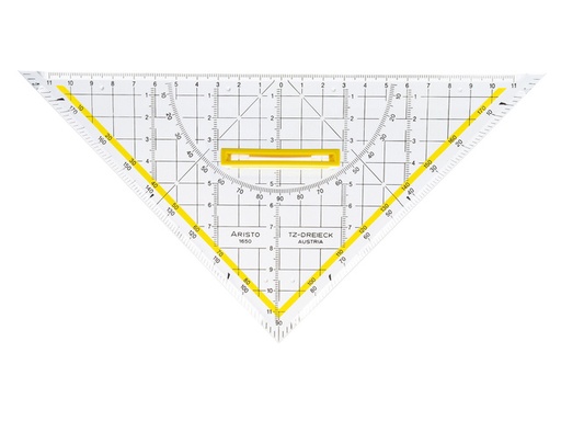 [AR16504] TZ-GEODRIEHOEK 25CM MET HANDVAT ARISTO