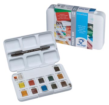 [20HP8612] VAN GOGH POCKET BOX 12 NAPJES + BORSTEL
