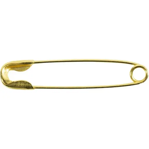 [41133] Metalen Veiligheidsspelden, Goud, L: 22 Mm, Dikte 0,6Mm, 500 Stuks