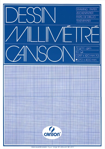 [124011] 50 Vel Millimeterpapier 50X65Cm Bister