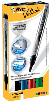 [902094] Velleda Marker Liq Ink Ass 4X