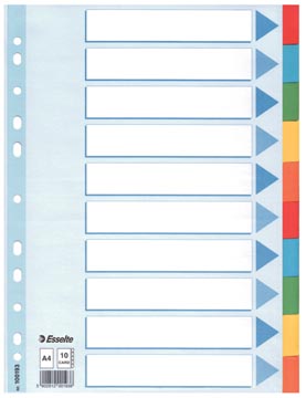 [100193] VERDEELKAARTEN KART. A4 10 TABS/VOORBLAD