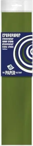 [100547G] Crepe papier mosgroen (FSC, 250x50cm) op rol