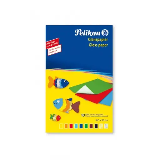 [232M10] 10 vel glanspapier 185x297mm pelikan