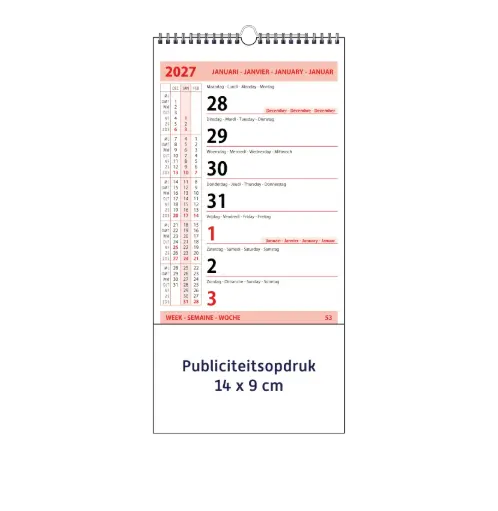 [SEM52B/SPIR] weekkalender / kopspiraal 135x205