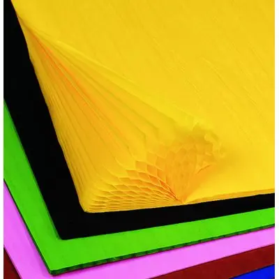 [H197198] Honingraatpapier/Waaierpapier 8Vel Assorti 33X40Cm