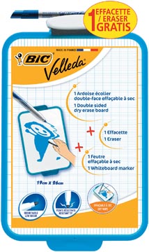 [C1218] Bic Velleda wit dubbelzijdig bord 19x26cm + stift