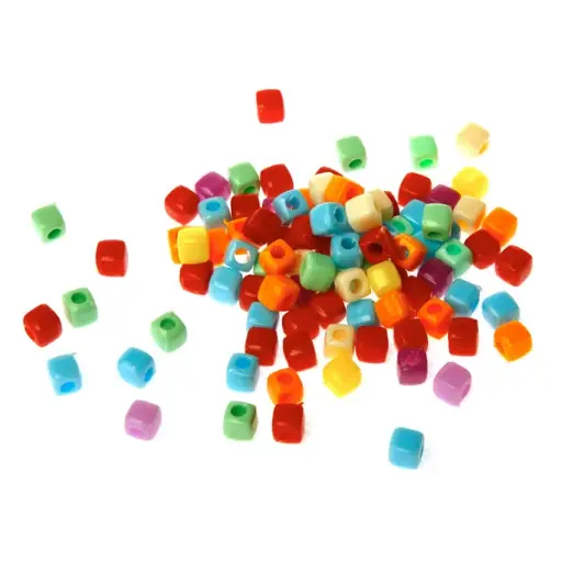 [14201] 95 kunststof parels vierkant 8 x 8 mm