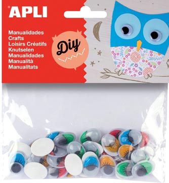 [13059] Zak 40 Gekleurde Oogjes