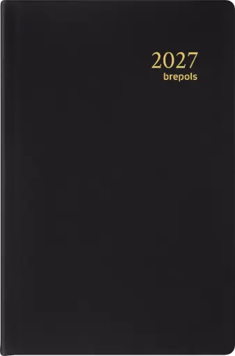 [083421200160] Brepols zakagenda 2027, Delta Seta, 6-talig, zwart, soepele cover, week, gebonden