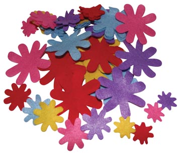 [62630] ZAKJE 50 VILTEN BLOEMEN