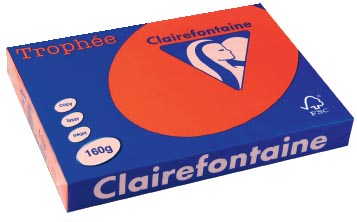 [E1005] KORAALROOD 250VEL A3 160GR CLAIREFONTAINE
