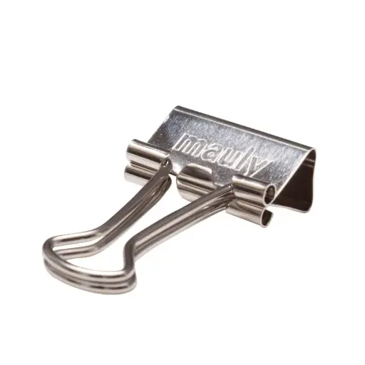 [2141996] Foldback Klem 12 Stuks Zilver 19mm